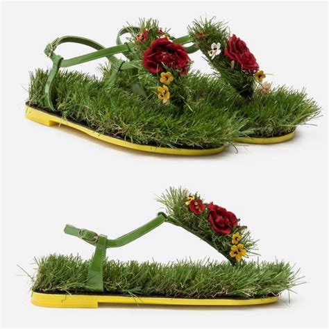 dolce and gabbana grass sandals